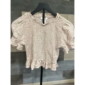 Urban Romantic Womens Top Size Small Puff Sleeve